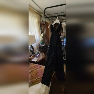 Vintage Black Women's Denim Overalls